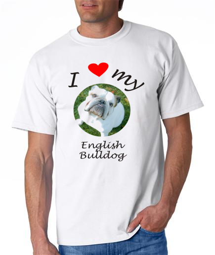 Dogs - Bulldog Picture on a Mens Shirt